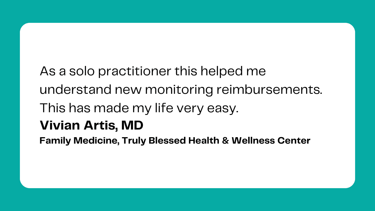 We are a 4 physician practice...this was a low pressure way to learn how we can grow with new revenue sources. to work with group.2
